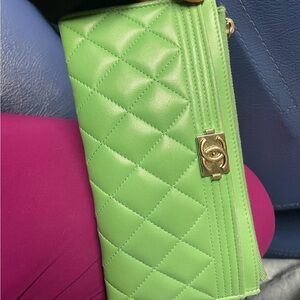 Chanel Leather Clutch with Gold Hardware